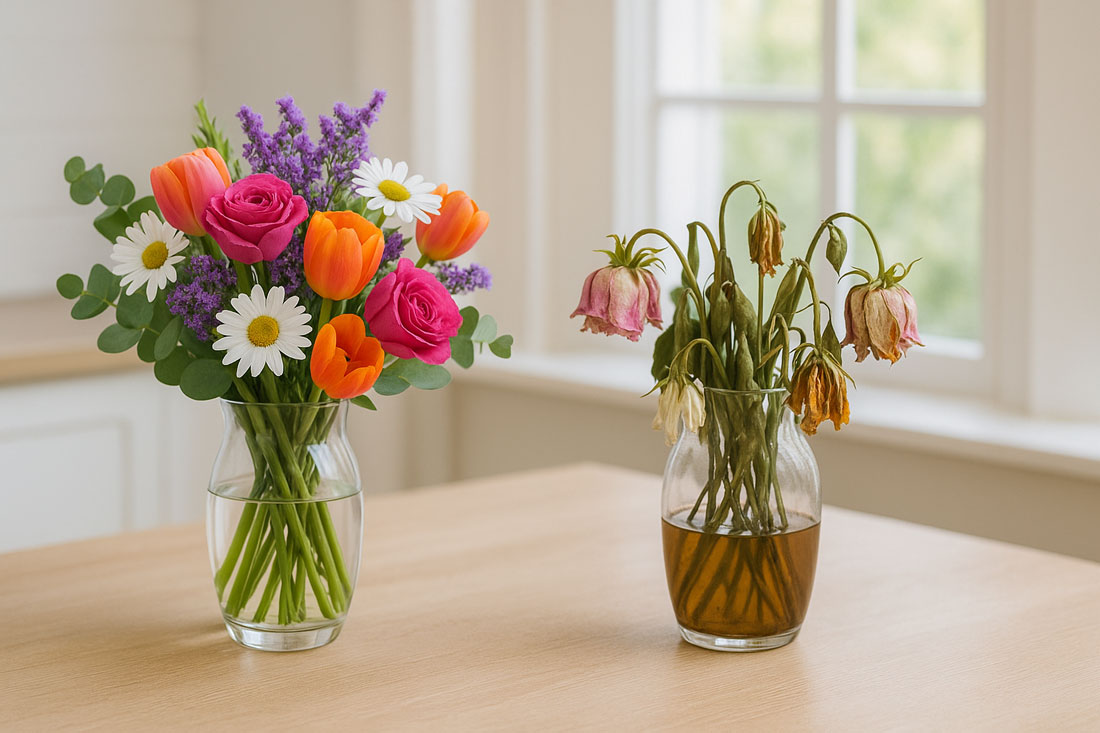 jak dbać o kwiaty cięte